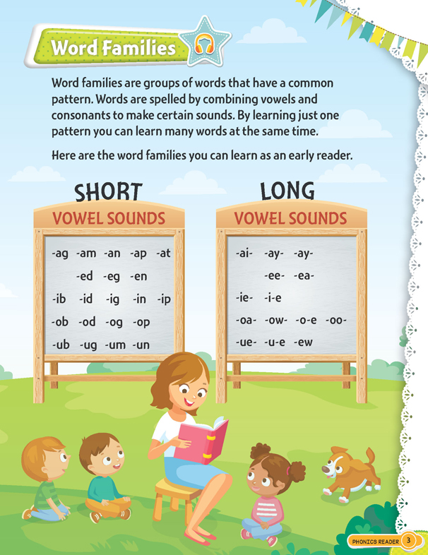 Phonics Reader - 3 (Word Families Short and Long Vowel Sounds) Age 6+ - Image 2