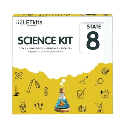 Letkits Grade 8 State Science Kit Aged 8+ | Science kit | Educational Toy |STEM Activity| Gift for Kids |Academic | 8 and Above Years Old |State and CBSE